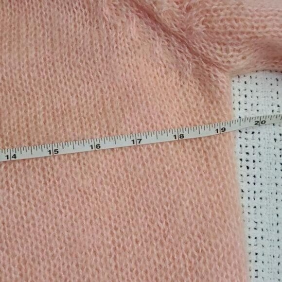 Vintage Handmade 1960's Stunning Wool & Angora Lt. Pink Lined 2 pc. Skirt Set - Picture 14 of 16